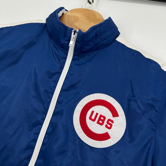 VTG y2k Men's Mitchell & Ness Cooperstown Collection MLB Chicago Cubs Jacket 3XL - Picture 2 of 9